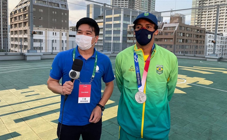 Em Tóquio, jornalista de MS entrevista 1º medalhista brasileiro e fala dos desafios de cobrir maior evento esportivo do mundo