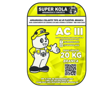 Argamassa BRANCA Colante Tipo ACIII - 20kg