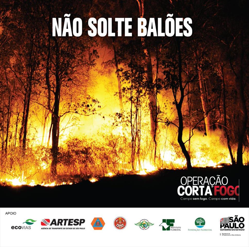 Incêndios provocado por balões . Parque Estadual do Juquery - Operação Corta-Fogo