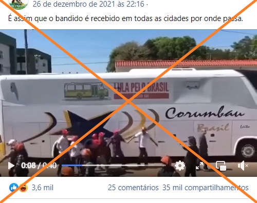 É uma montagem o vídeo em que o ex-presidente Lula parece dizer que fala com o demônio