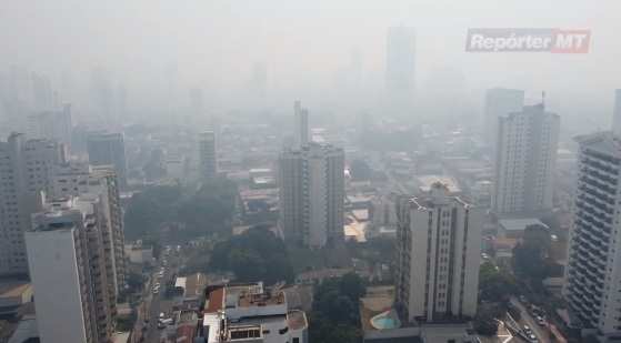 Cuiabá amanhece com céu enfumaçado; tempo seco predomina no fim de semana