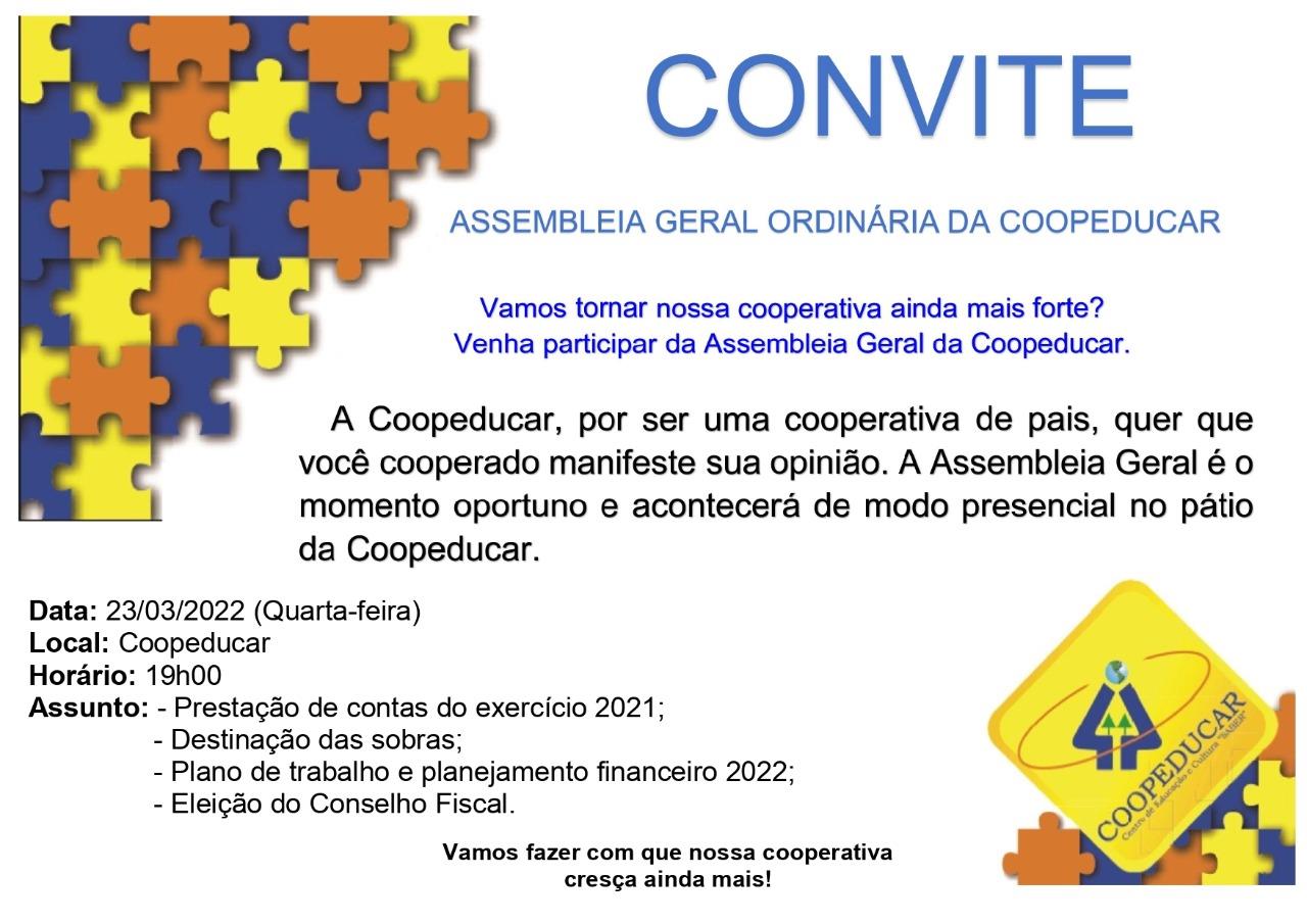 ASSEMBLEIA GERAL ORDINÁRIA DA COOPEDUCAR