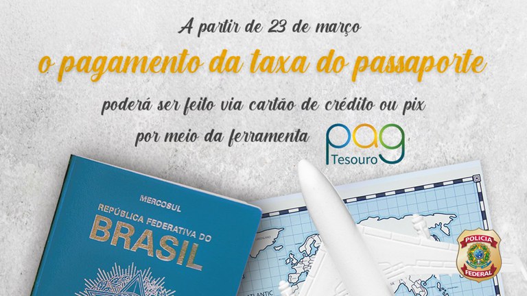 Passaporte poderá ser pago pelo PagTesouro a partir desta quarta-feira