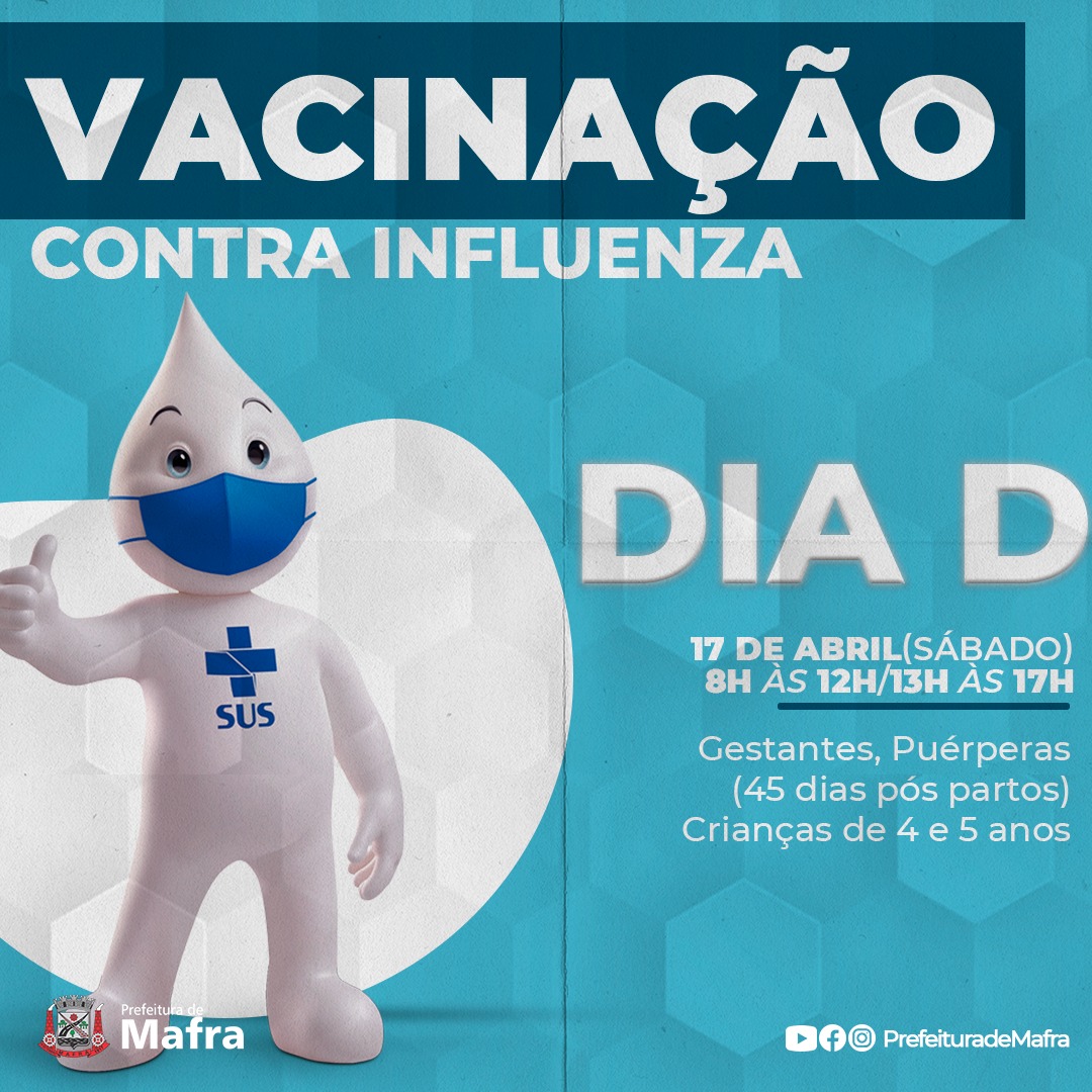 Campanha de vacinação contra Influenza começa neste sábado em Mafra