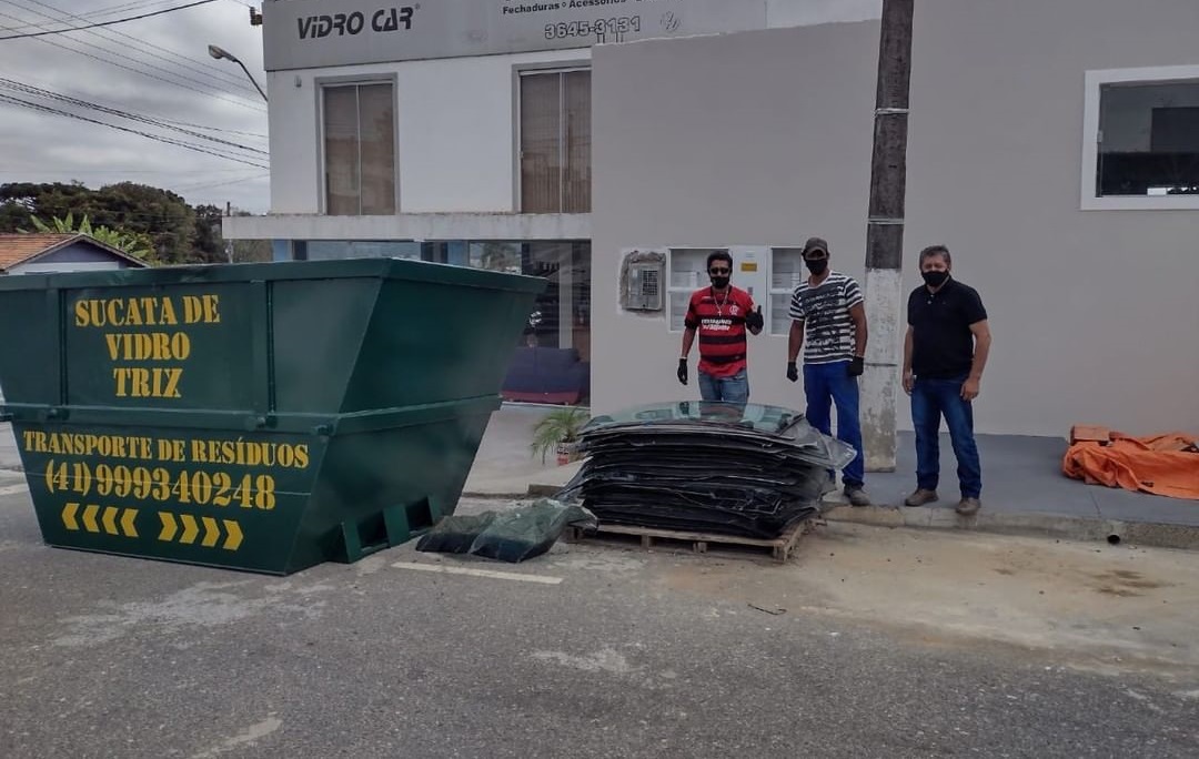 Primeira coleta seletiva de vidros automotivos do município de Rio Negro