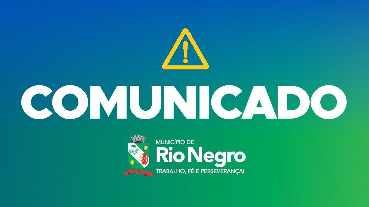 Abastecimento de água em Rio Negro será afetado cerca de 24h