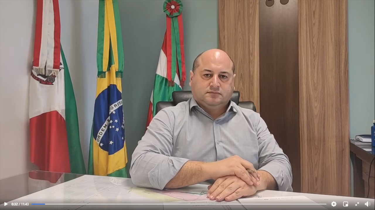 Prefeito faz pronunciamento sobre o Covid-19 em Mafra