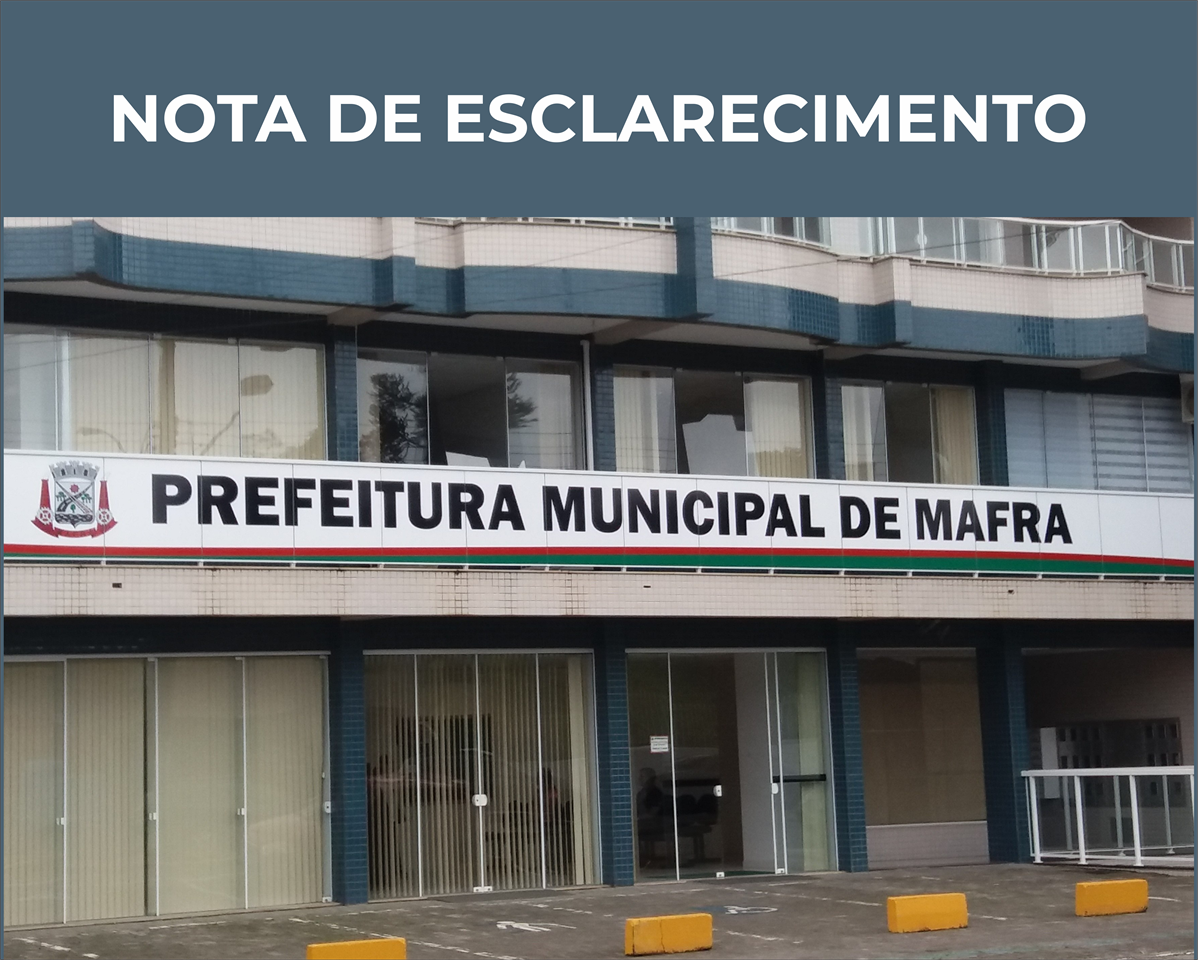 Nota de esclarecimento : Prefeitura de Mafra esclarece sobre os 119 casos de covid-19 relatados no último boletim