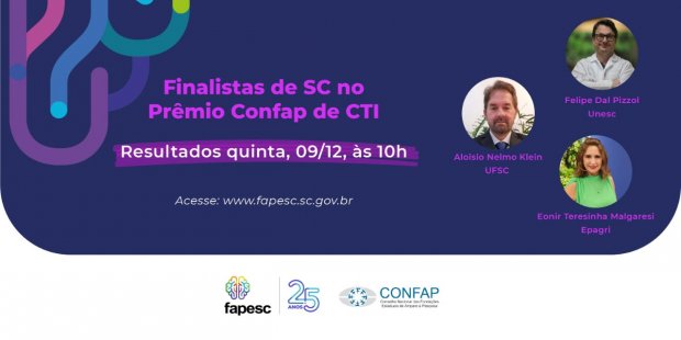 SC tem três finalistas em prêmio nacional de Ciência, Tecnologia e Inovação