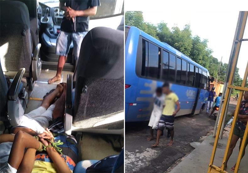 Policiais à paisana rendem bandidos dentro de ônibus