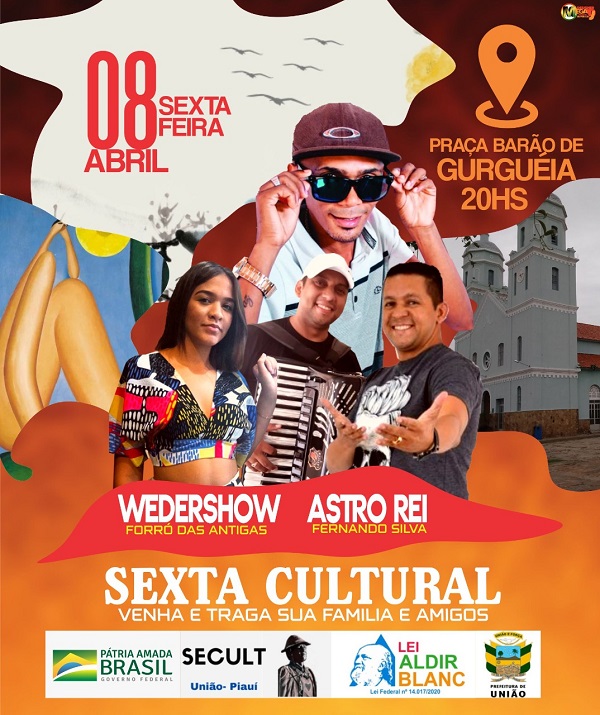 Projeto Sexta Cultural movimentará às sextas-feiras com shows gratuitos