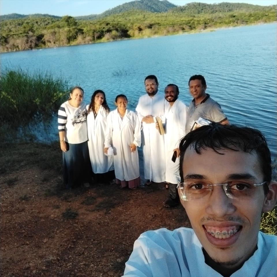 Batismo dos irmãos: Damião e Fátima Gomes e Eliana Ferreira.