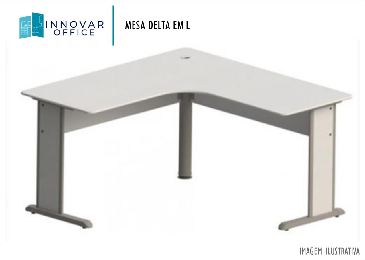 MESA DE ESCRITÓRIO DELTA EM L 15mm - Innovar Office