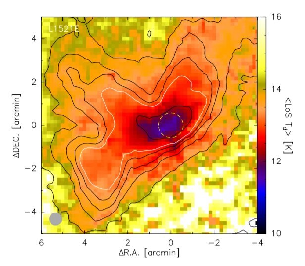 Moléculas orgânicas complexas detectadas em núcleo sem estrelas de Lynds 1521E