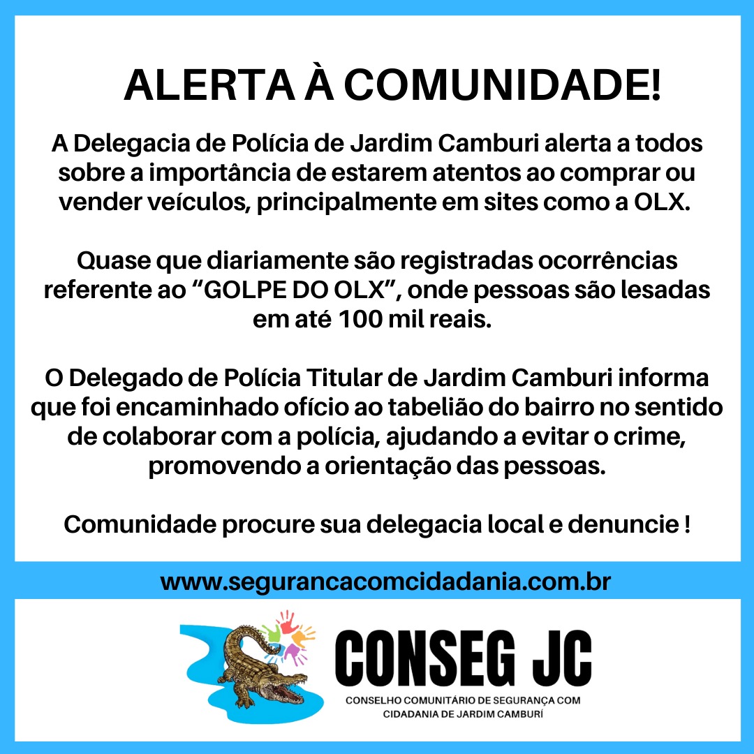 ALERTA À COMUNIDADE!