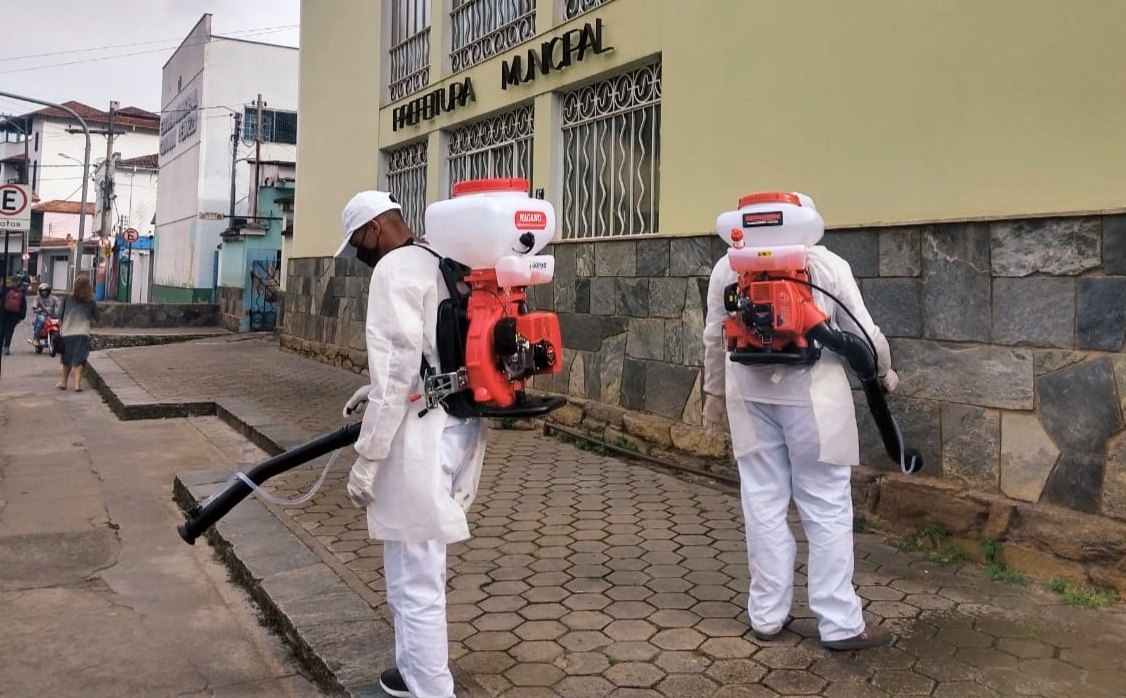 Sanitização será intensificada na região central de Santos Dumont