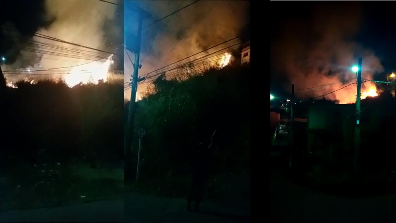 IMPUNIDADE: Incêndio no Bairro Graminha clareia a noite da cidade e assusta moradores