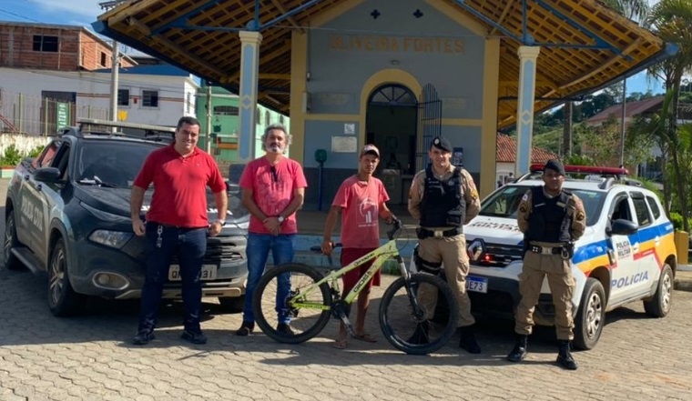 Bicicleta furtada em Oliveira Fortes é recuperada depois de ação conjunta entre PM e PCMG