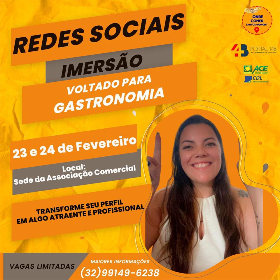 Curso de imersão nas redes sociais voltado para a gastronomia está com inscrições abertas