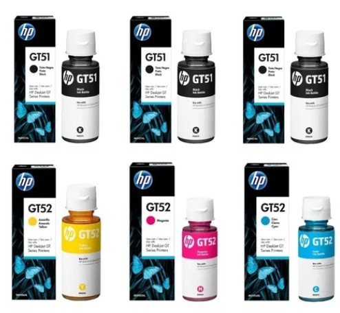 Kit De 6 Refil De Tintas/ Original Hp Gt51 Gt52