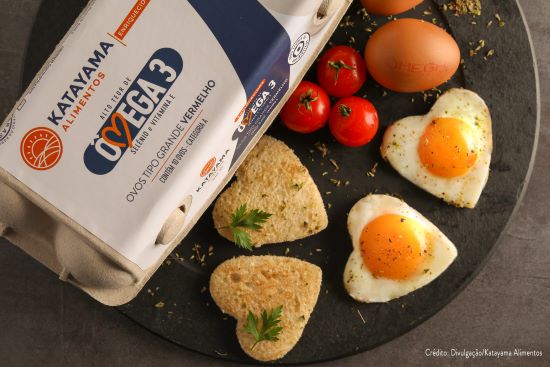 INOVAÇÃO - Empresa oferece ovos enriquecidos com Ômega 3, Selênio e Vitamina E. (Em embalagem natural impressa)